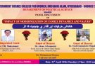 گورنمنٹ ڈگری کالج برائے خواتین، حسینی عالم،حیدرآباد میں” جدیدیت کے خاندانی ڈھانچے اور اقدار پر اثرات” کے موضوع پر  پینل مباحثہ